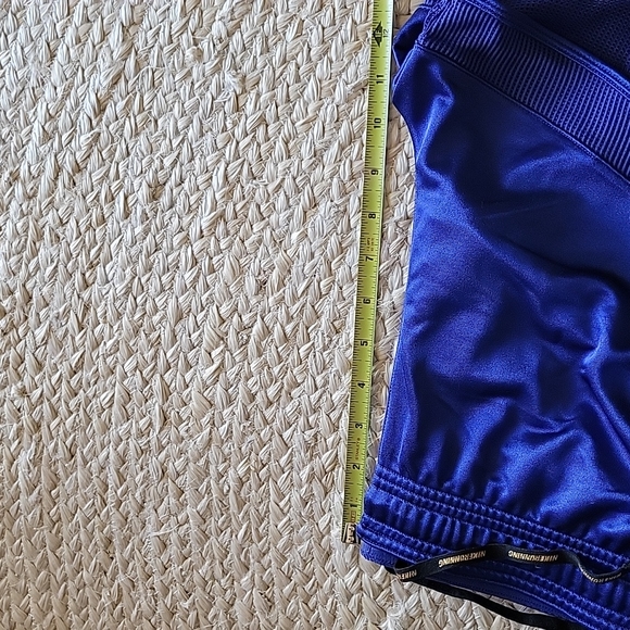 Nike Running Dry Fit Blue Gold Logo Shorts S - Picture 11 of 12
